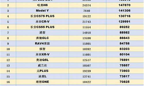 十多万suv销量排行榜前十名_十多万suv销量排行榜前十名有哪些